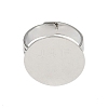 Flat Round Brass Pad Ring Settings X-MAK-S033-018P-NF-1