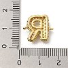 Brass Micro Pave Cubic Zirconia Links KK-I717-04R-3