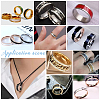 18Pcs 6 Colors 201 Stainless Steel Grooved Finger Ring Settings STAS-UN0048-52-6