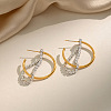 304 Stainless Steel Cubic Zirconia Stud Earrings for Women SD6201-2