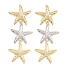 Brass Micro Pave Cubic Zirconia Dangle Stud Earrings EJEW-G471-29B-GP-3