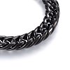 304 Stainless Steel Curb Chains Bracelets BJEW-E346-12B-2