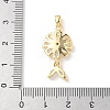 Brass Micro Pave Cubic Zirconia Pendants LS-KK-K403-03A-01-3