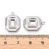 304 Stainless Steel Pendant Cabochon Settings STAS-T065-85P-3