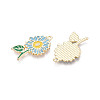 Alloy Enamel Pendants ENAM-T024-32B-G-2