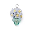 Glass Seed Beaded Flowerpot Pendants PALLOY-MZ00520-03-1