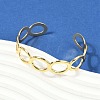 Hollow Out 304 Stainless Steel Cuff Bangles for Women BJEW-Z097-05G-2