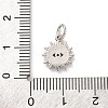 Brass Micro Pave Cubic Zirconia Charms KK-U033-04P-02-3