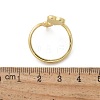 Brass Shell Cuff Rings for Women RJEW-C126-09G-5