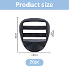 20Pcs POM Plastic Ladder Lock Slider Buckles FIND-DC0007-82-2