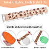 4Pcs 4 Styles Wood Handle Clay Texture Roller TOOL-CN0001-08-2