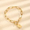 304 Stainless Steel Micro Pave Cubic Zirconia Charm Bracelets FS-WGF72BA-03-1