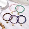 Natural Gemstone Beaded Stretch Bracelets BJEW-JB11439-1