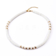 Natural White Shell Beaded Necklaces NJEW-JN03324