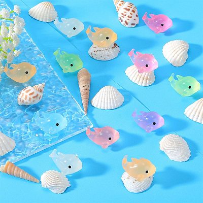70Pcs 7 Colors Luminous Resin Home Display Decorations RESI-SZ0003-31-1