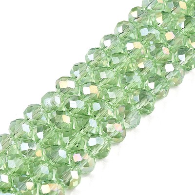 Electroplate Glass Beads Strands EGLA-A044-T6mm-B09-1