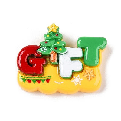 Christmas Opaque Resin Decoden Cabochons RESI-N039-114D-1