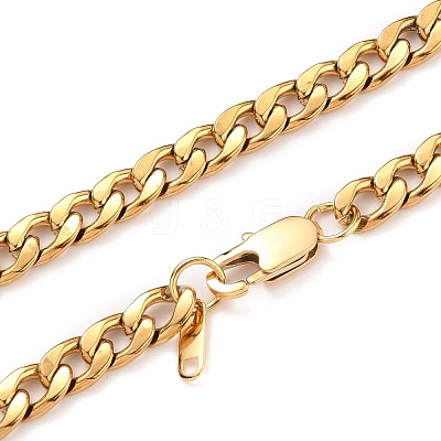 Men's 304 Stainless Steel Cuban Link Chain Necklaces NJEW-JN03157-01-1