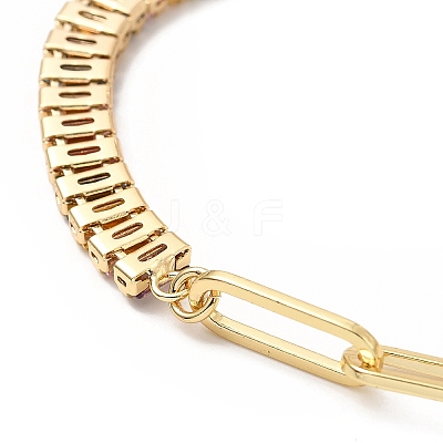Cubic Zirconia Tennis Bracelet BJEW-A132-17G-01-1