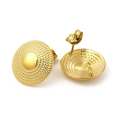 Ion Plating(IP) 304 Stainless Steel Stud Earrings LS-EJEW-I281-24G-1