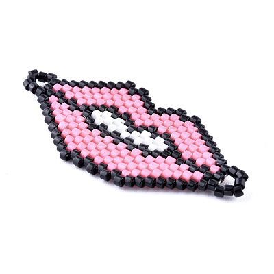 Handmade Seed Beads Links Connectors SEED-I012-54B-1
