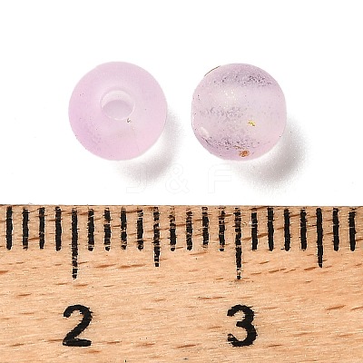 Frosted Transparent Acrylic Beads OACR-F013-12K-1