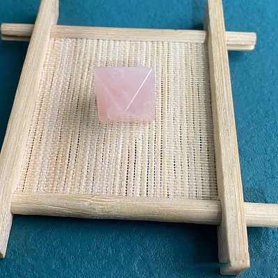 Natural Rose Quartz Octagon Figurines Statues for Home Desk Decorations PW-WG17938-04-1