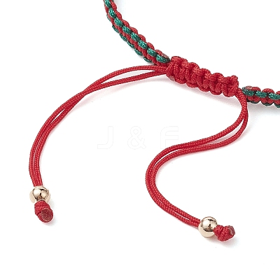 Adjustable Nylon Braided Bead Bracelets BJEW-TA00513-1
