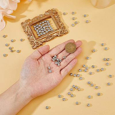 100Pcs Tibetan Style Alloy Beads TIBEB-DC0001-09-1
