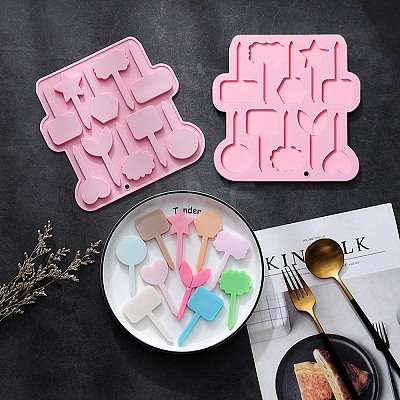 2Pcs DIY Cake Topper Food Grade Silicone Molds DIY-CJ0002-14-1