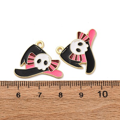 Halloween Alloy Enamel Pendants STAS-I354-01G-E-1