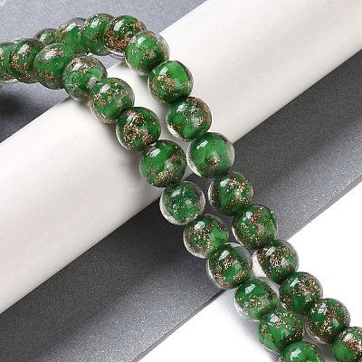 Handmade Gold Sand Lampwork Beads LAMP-Z009-01N-1