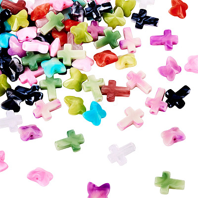 280Pcs 14 Styles Acrylic Beads OACR-TA0003-14-1