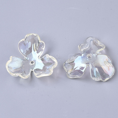 Transparent Acrylic Bead Caps PACR-R246-020-1