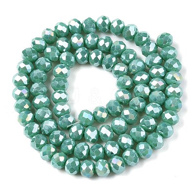 Electroplate Glass Beads Strands EGLA-A044-P6mm-B31-1