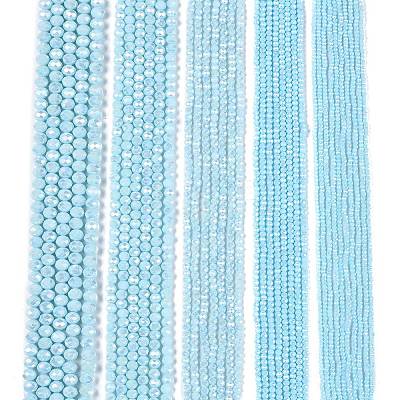 Electroplate Glass Beads Strands EGLA-A044-P3mm-B06-1