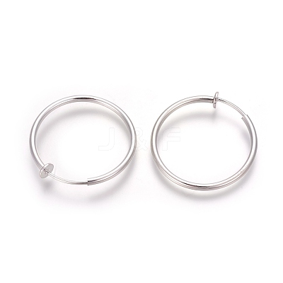 Electroplate Brass Retractable Clip-on Earrings EJEW-L221-01S-1