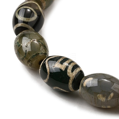 Tibetan Style dZi Beads Strands G-S389-A14-1