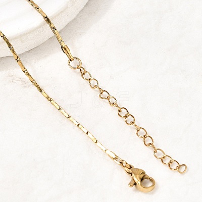 1.3MM 304 Stainless Steel Boston Link Chains Necklaces for Women Men NJEW-Z115-12G-04-1