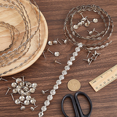 5Bags Flower Iron Decoration Strip FIND-GF0008-41A-P-1