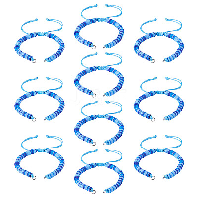 Handmade Polymer Clay Bead Bracelets Making AJEW-TAC00078-1