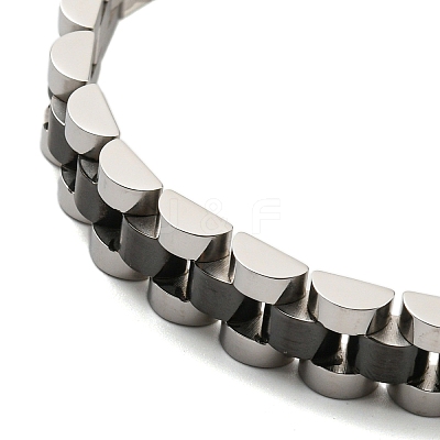 Ion Plating(IP) 304 Stainless Steel Thick Link Chain Bracelet Hand Polished BJEW-G649-10B-A-1