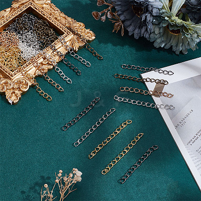 300Pcs 6 Colors Zinc Alloy Chain Extender FIND-HY0004-03-1