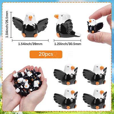 20Pcs Resin Eagle Display Decorations DJEW-SP0001-41-1