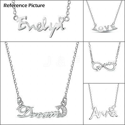 Rhodium Plated 925 Sterling Silver Cable Chains Necklace Makings STER-B001-01P-1