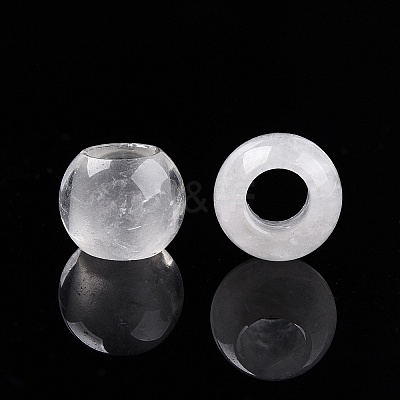 Natural Quartz Crystal European Beads G-T092-10mm-24-1