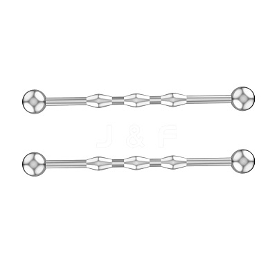 316L Surgical Stainless Steel Round Ball Bar Industrial Barbell Cartilage Earrings FS-WG6688D-05-1