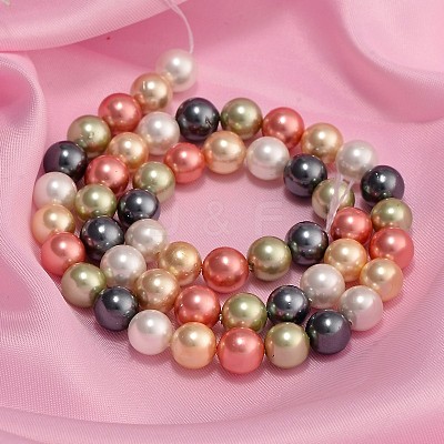 Shell Pearl Colorful Beads Strands BSHE-S605-8mm-M-1
