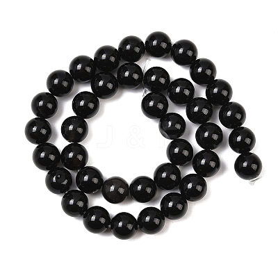 1 Strand Natural Black Onyx Beads Strands G-YW0002-57A-1