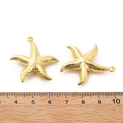 Starfish Brass Pendants KK-L237-004G-1